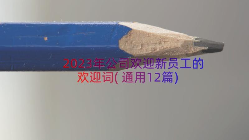 2023年公司欢迎新员工的欢迎词(通用12篇)