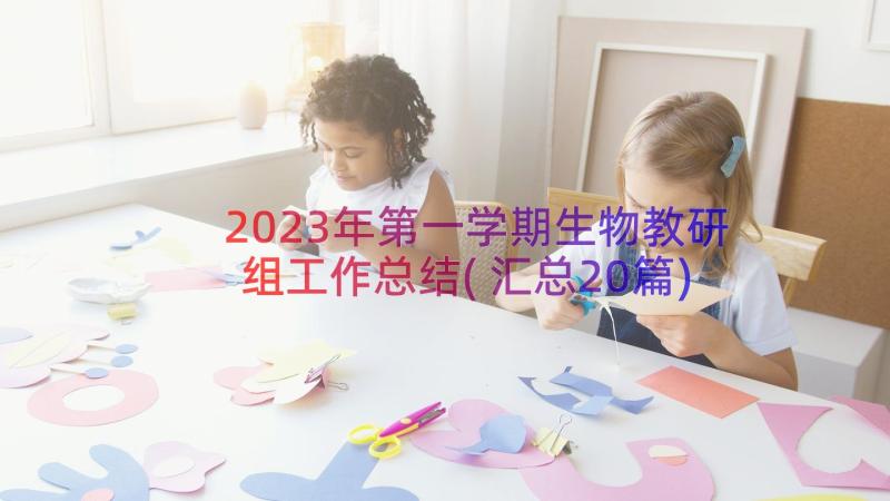 2023年第一学期生物教研组工作总结(汇总20篇)