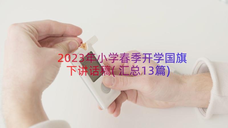 2023年小学春季开学国旗下讲话稿(汇总13篇)