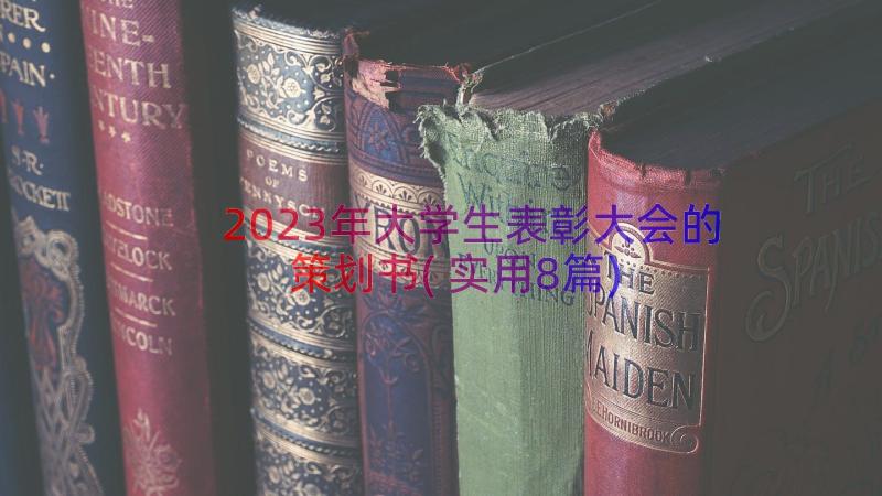 2023年大学生表彰大会的策划书(实用8篇)