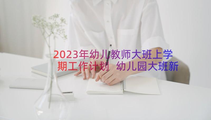 2023年幼儿教师大班上学期工作计划 幼儿园大班新学期工作计划(汇总13篇)