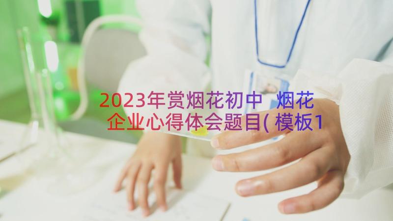 2023年赏烟花初中 烟花企业心得体会题目(模板10篇)