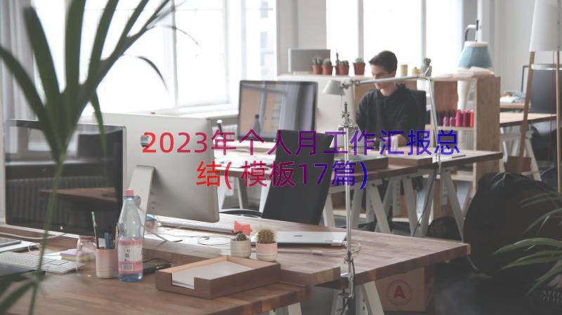 2023年个人月工作汇报总结(模板17篇)