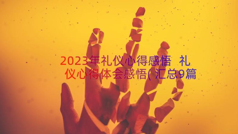 2023年礼仪心得感悟 礼仪心得体会感悟(汇总9篇)