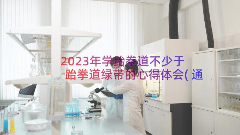 2023年学跆拳道不少于 跆拳道绿带的心得体会(通用18篇)