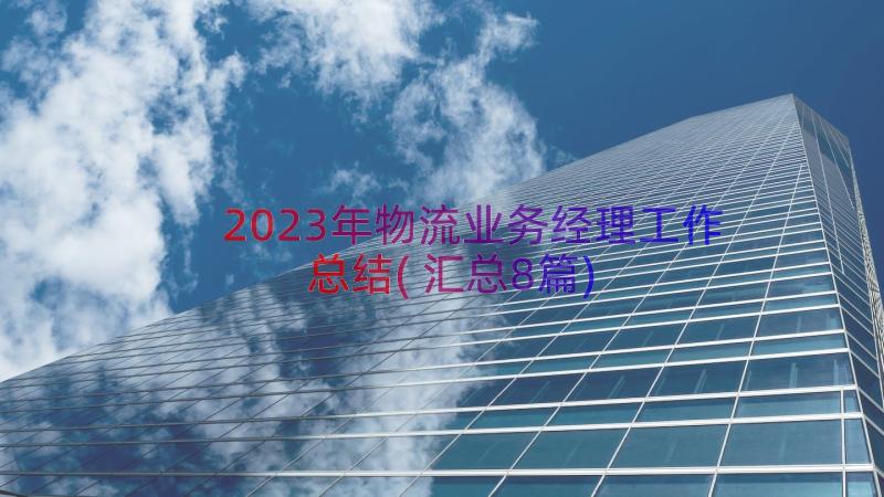 2023年物流业务经理工作总结(汇总8篇)