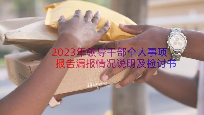 2023年领导干部个人事项报告漏报情况说明及检讨书(通用8篇)