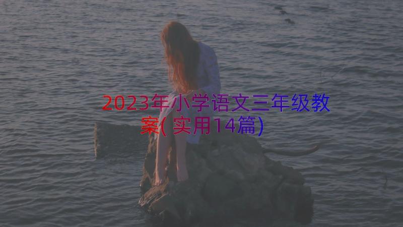 2023年小学语文三年级教案(实用14篇)