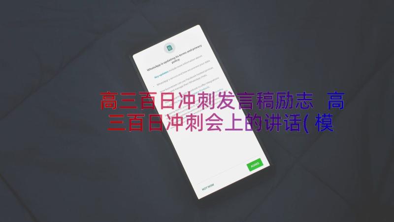 高三百日冲刺发言稿励志 高三百日冲刺会上的讲话(模板8篇)