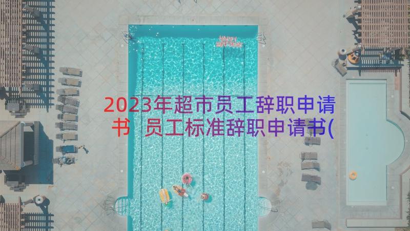 2023年超市员工辞职申请书 员工标准辞职申请书(大全12篇)