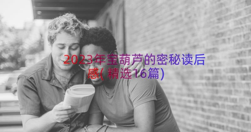 2023年宝葫芦的密秘读后感(精选16篇)