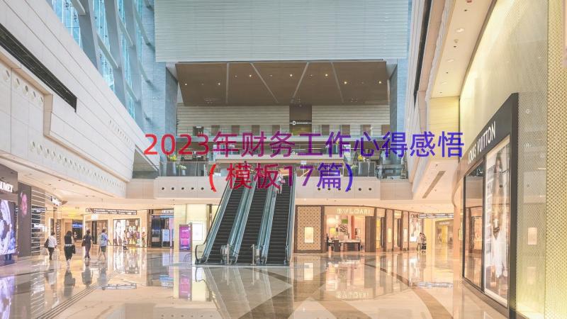 2023年财务工作心得感悟(模板17篇)