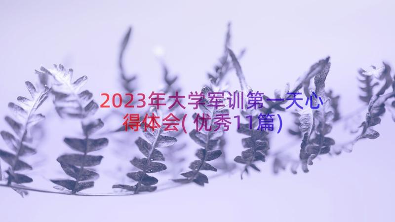 2023年大学军训第一天心得体会(优秀11篇)