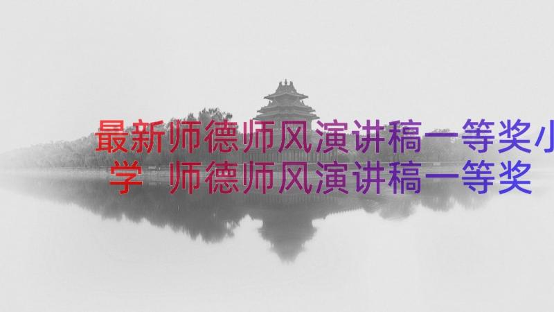 最新师德师风演讲稿一等奖小学 师德师风演讲稿一等奖(大全8篇)