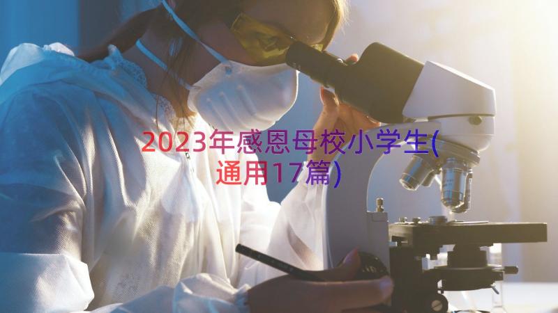 2023年感恩母校小学生(通用17篇)