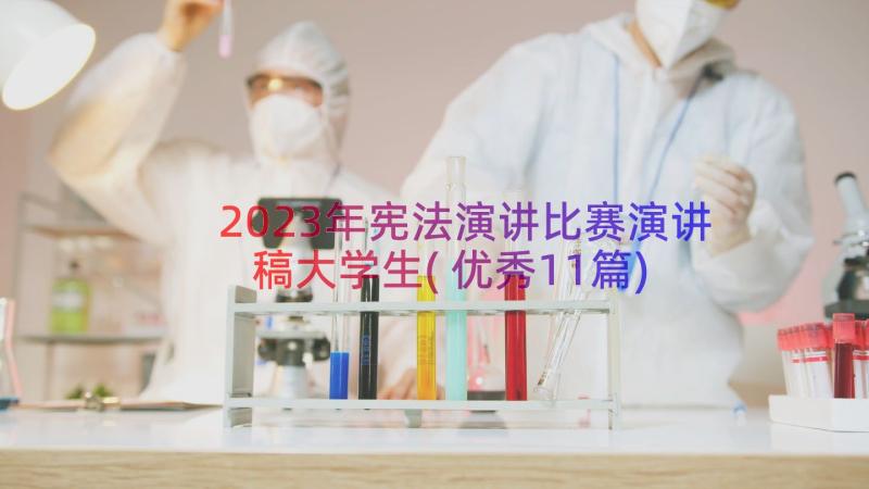 2023年宪法演讲比赛演讲稿大学生(优秀11篇)