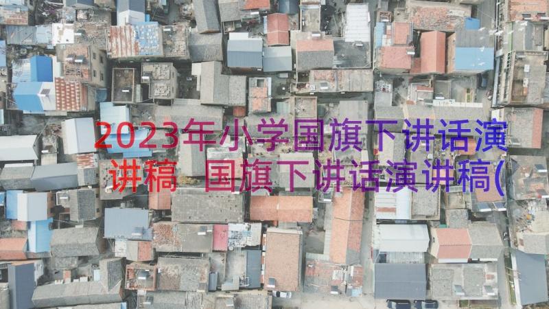 2023年小学国旗下讲话演讲稿 国旗下讲话演讲稿(优秀12篇)