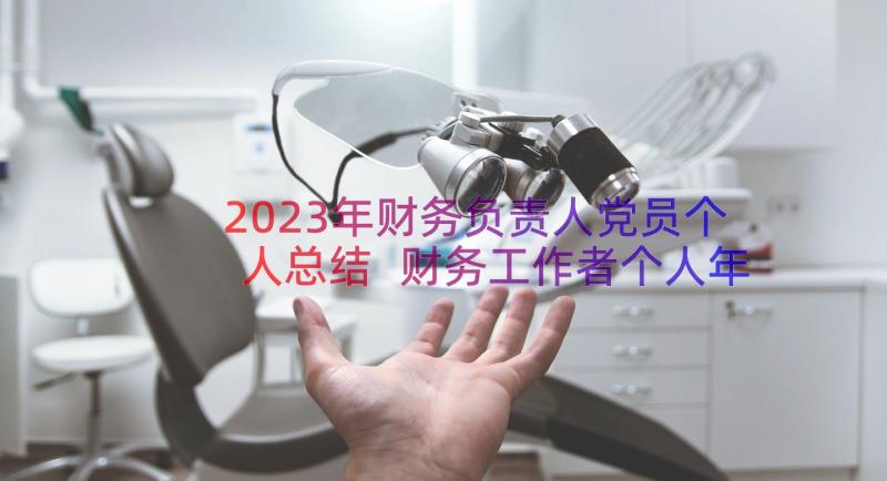 2023年财务负责人党员个人总结 财务工作者个人年终工作总结(优秀8篇)