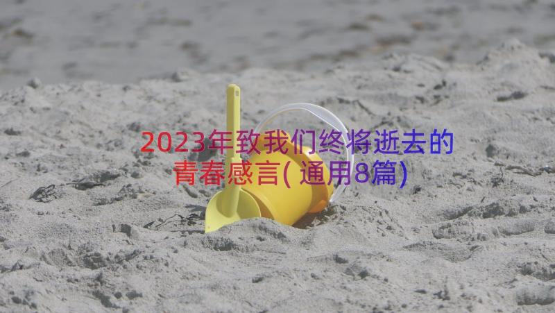 2023年致我们终将逝去的青春感言(通用8篇)