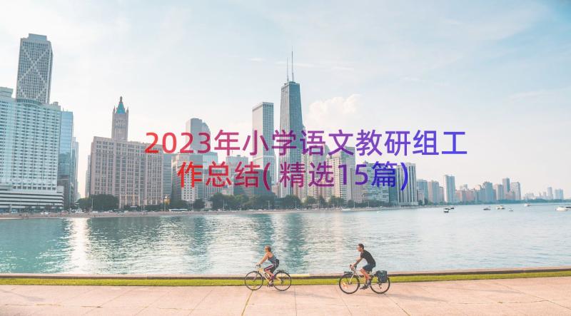 2023年小学语文教研组工作总结(精选15篇)