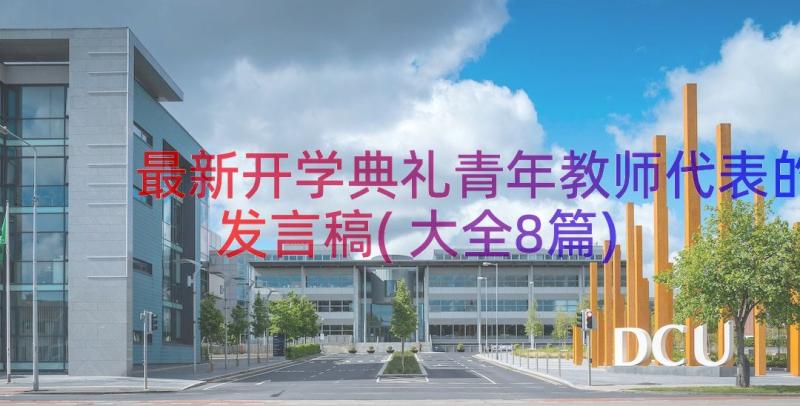 最新开学典礼青年教师代表的发言稿(大全8篇)