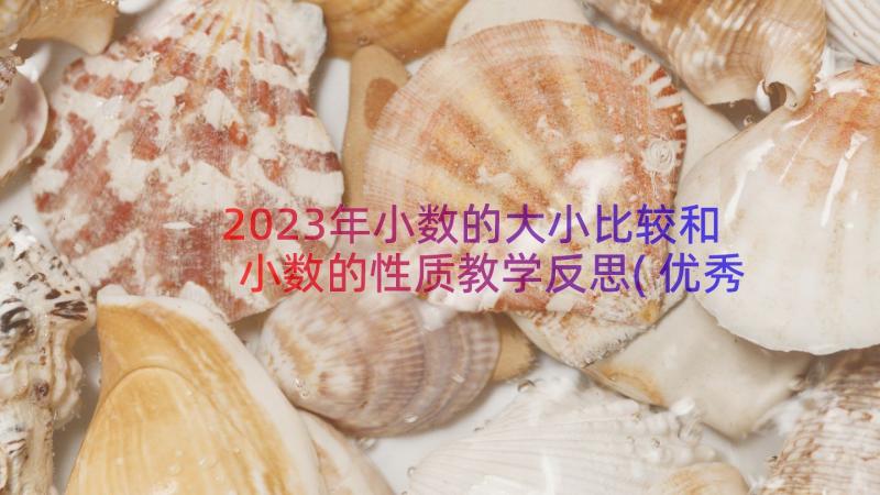 2023年小数的大小比较和小数的性质教学反思(优秀11篇)