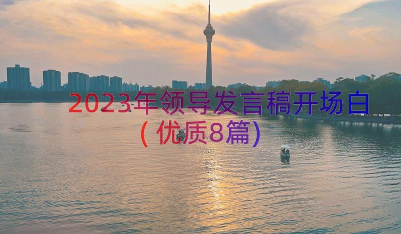 2023年领导发言稿开场白(优质8篇)