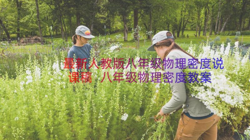 最新人教版八年级物理密度说课稿 八年级物理密度教案(大全8篇)