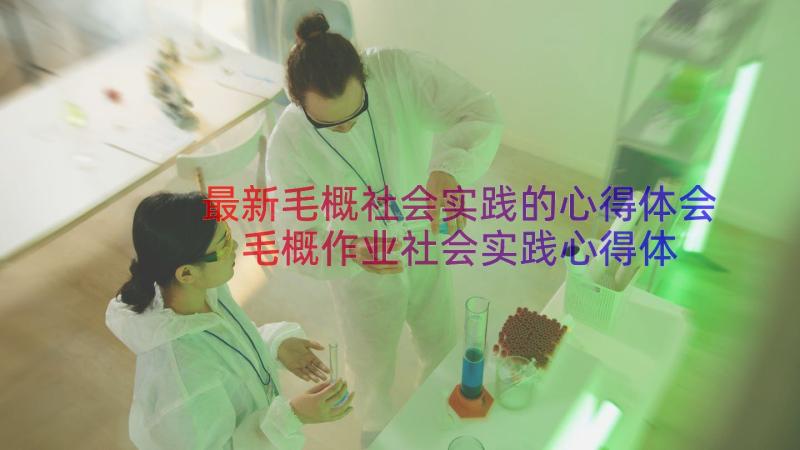 最新毛概社会实践的心得体会 毛概作业社会实践心得体会(汇总8篇)