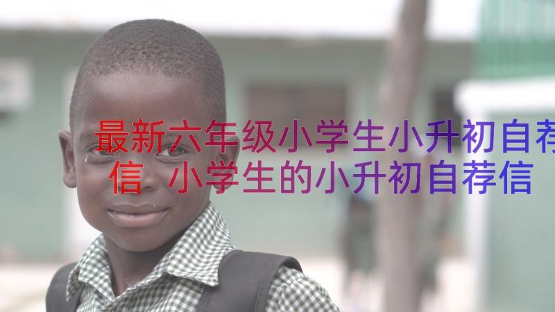 最新六年级小学生小升初自荐信 小学生的小升初自荐信(优秀8篇)