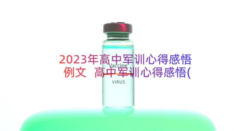 2023年高中军训心得感悟例文 高中军训心得感悟(汇总17篇)