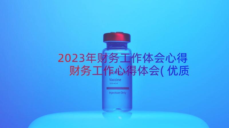 2023年财务工作体会心得 财务工作心得体会(优质8篇)