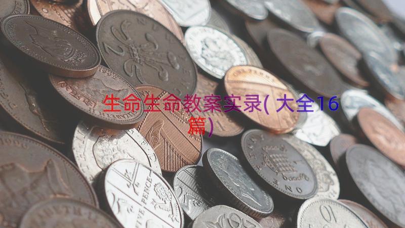 生命生命教案实录(大全16篇)