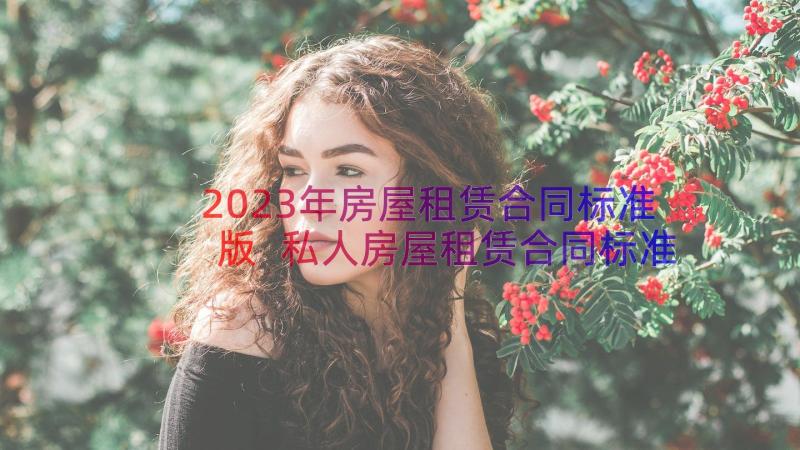 2023年房屋租赁合同标准版 私人房屋租赁合同标准版分享(优秀8篇)