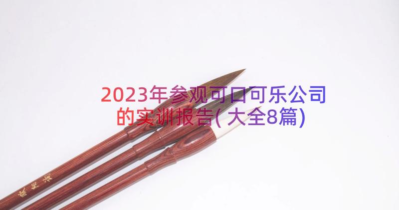 2023年参观可口可乐公司的实训报告(大全8篇)