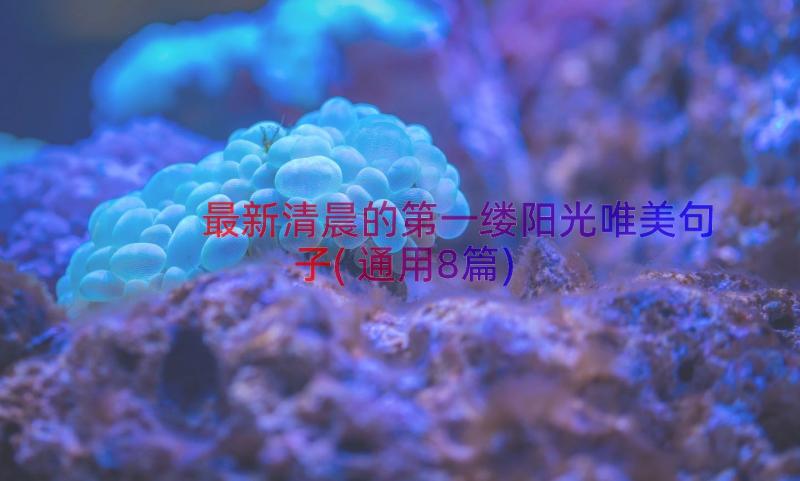 最新清晨的第一缕阳光唯美句子(通用8篇)