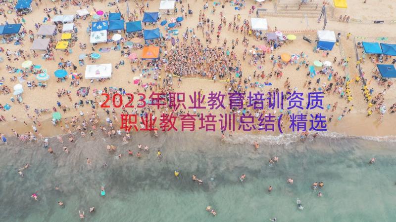 2023年职业教育培训资质 职业教育培训总结(精选9篇)