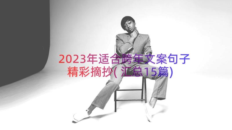 2023年适合跨年文案句子精彩摘抄(汇总15篇)