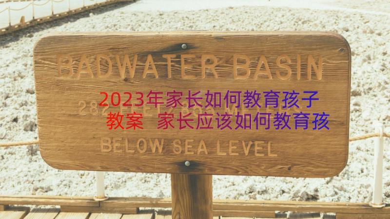 2023年家长如何教育孩子教案 家长应该如何教育孩子好好学习(通用16篇)