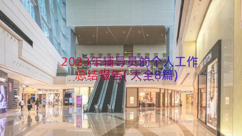 2023年辅导员的个人工作总结报告(大全8篇)