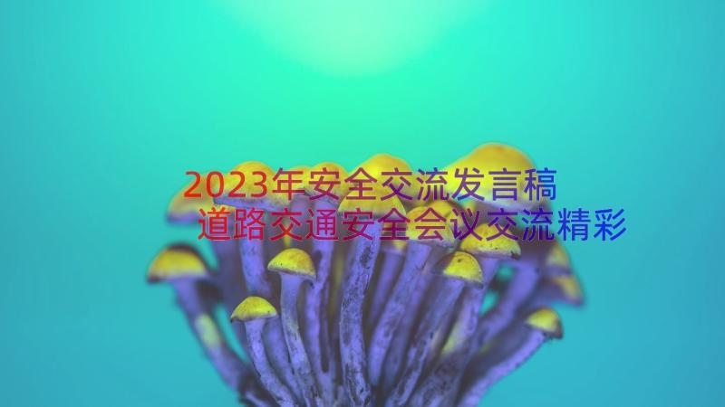 2023年安全交流发言稿 道路交通安全会议交流精彩发言稿(实用14篇)