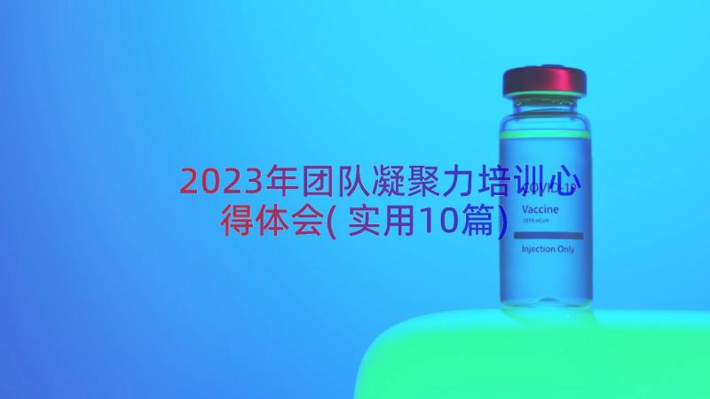 2023年团队凝聚力培训心得体会(实用10篇)