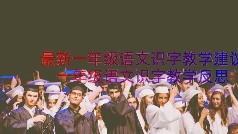 最新一年级语文识字教学建议 一年级语文识字教学反思(优秀17篇)