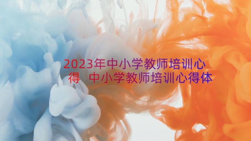 2023年中小学教师培训心得 中小学教师培训心得体会(大全18篇)