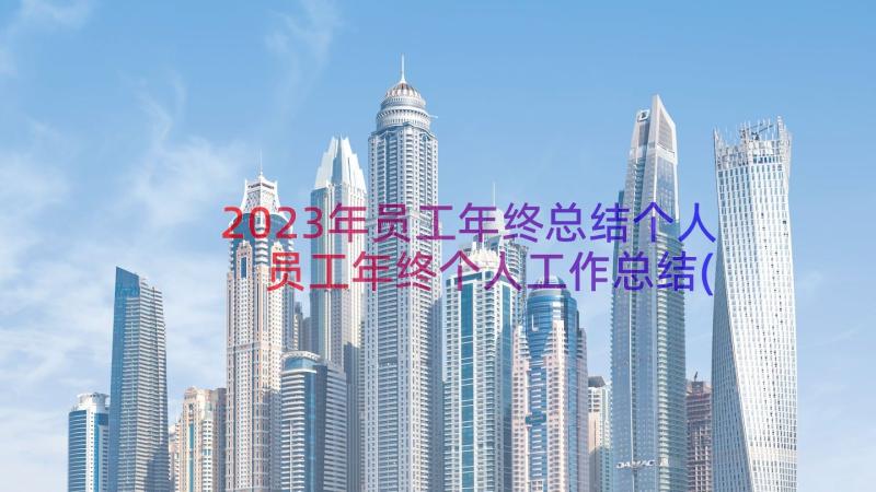 2023年员工年终总结个人 员工年终个人工作总结(大全17篇)