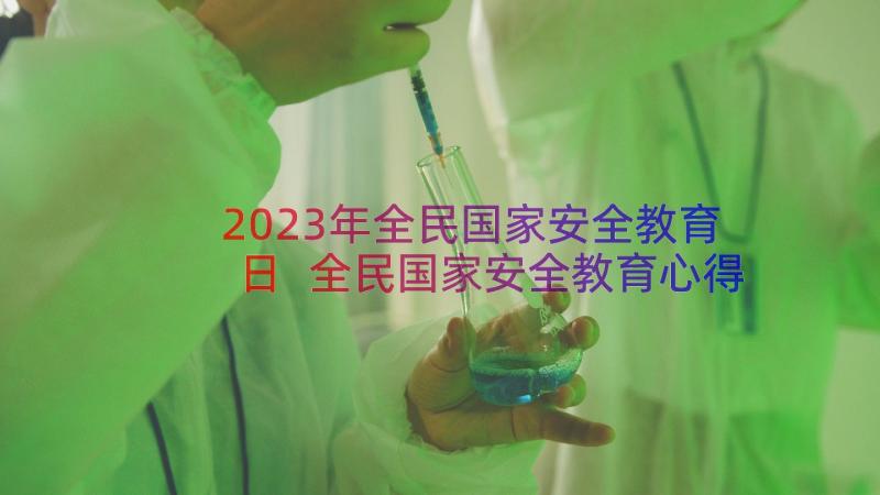 2023年全民国家安全教育日 全民国家安全教育心得体会(精选14篇)