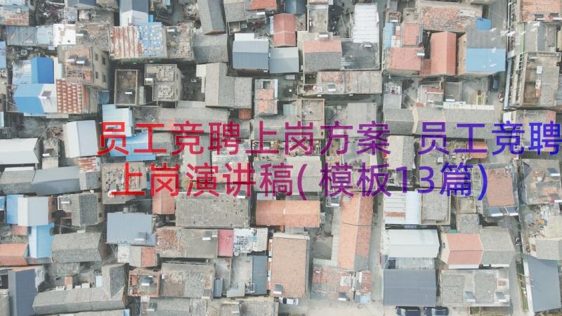 员工竞聘上岗方案 员工竞聘上岗演讲稿(模板13篇)