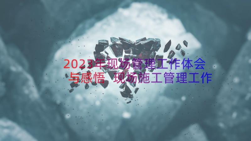 2023年现场管理工作体会与感悟 现场施工管理工作心得体会(优秀8篇)