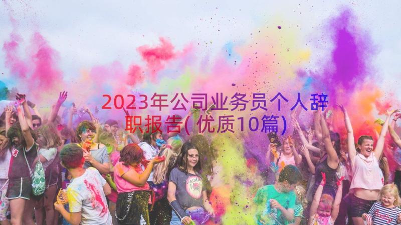 2023年公司业务员个人辞职报告(优质10篇)