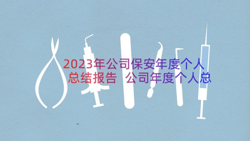 2023年公司保安年度个人总结报告 公司年度个人总结(大全12篇)